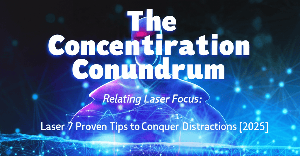 Premium realistic photo showing The Concentration Conundrum relating to Laser Focus 7 Proven Tips to Conquer Distractions 2025 detailed photography...