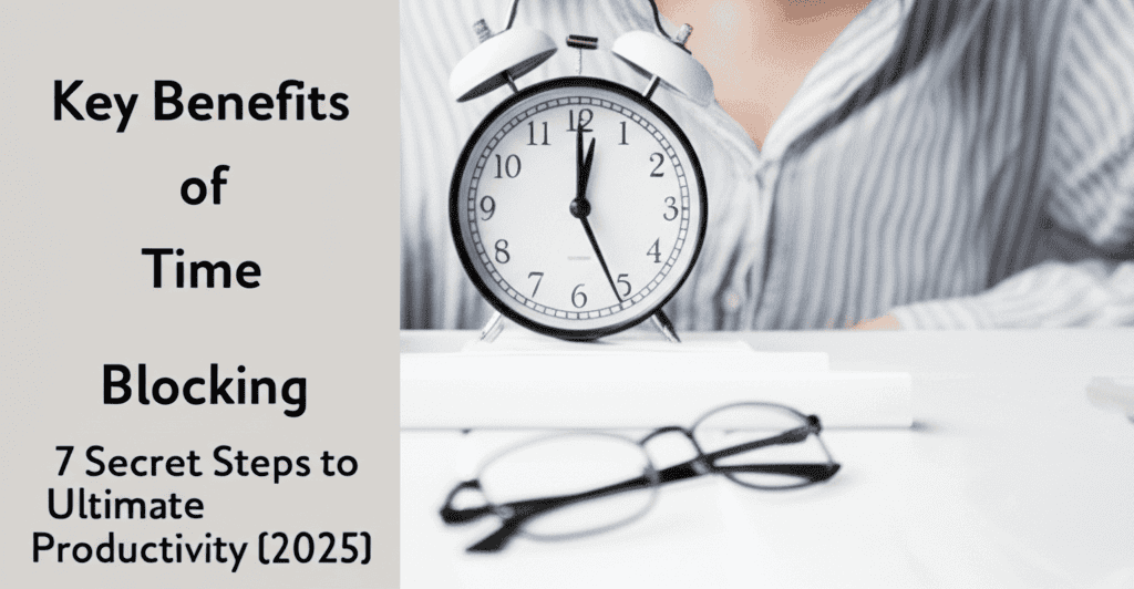 Premium realistic photo showing Key Benefits of Time Blocking relating to Time Blocking 7 Secret Steps to Ultimate Productivity 2025 detailed photo...