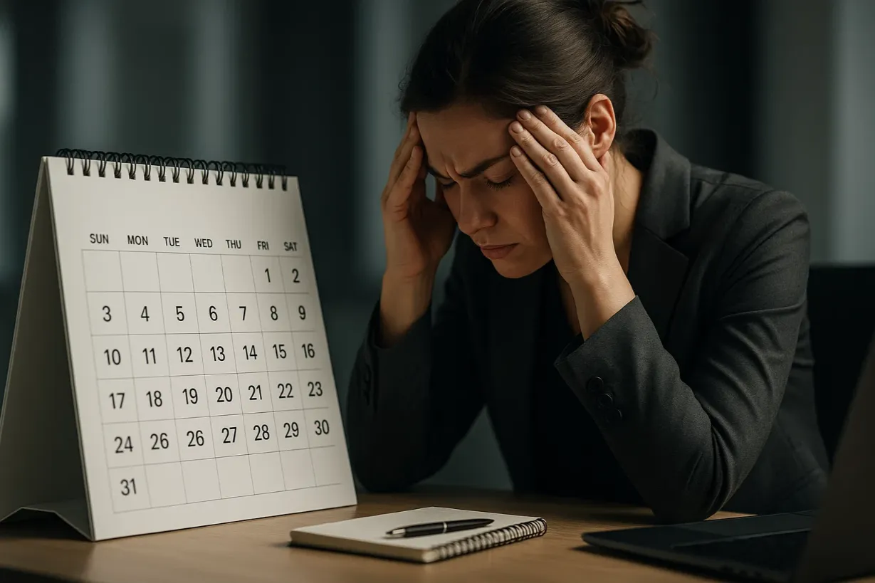 Deadline pressure and burnout warning signs at work
