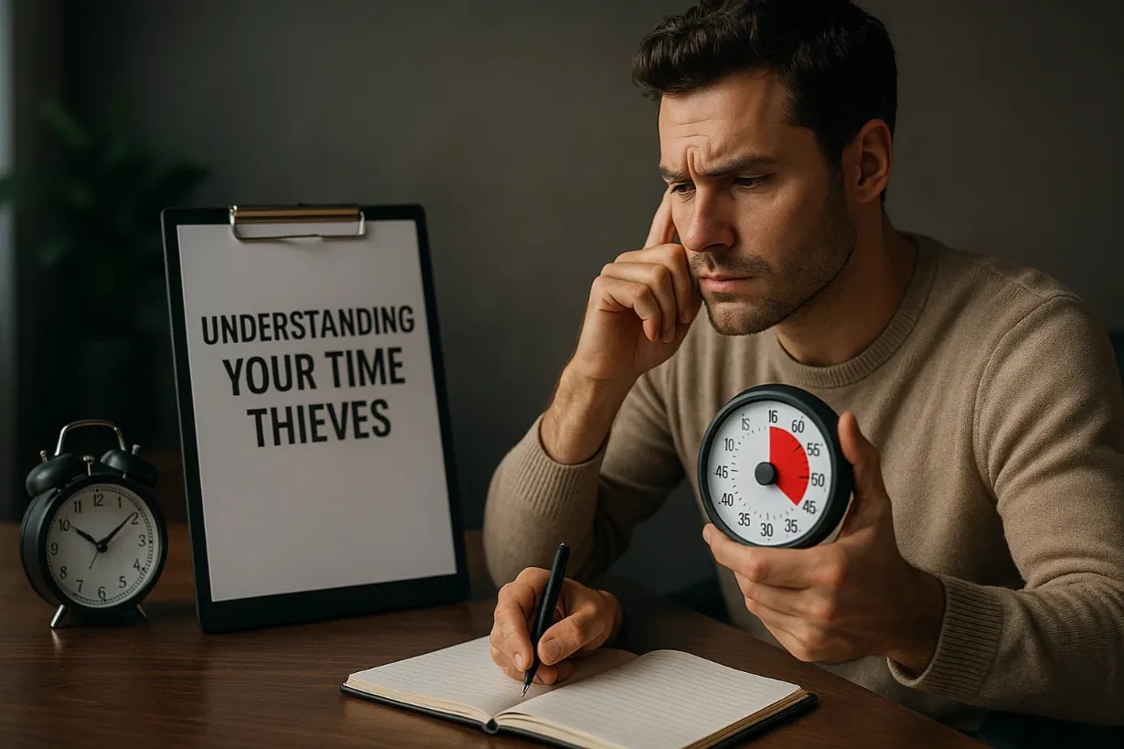 Tracking time leaks and priorities during a weekly planning review
